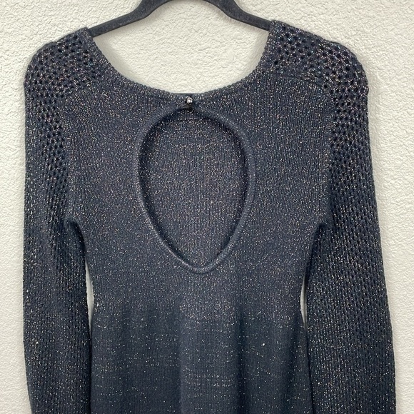 Marc by Marc Jacobs Sparkle Knit Sweater Dress Cut Out Back Wool Angora Sz S - Picture 7 of 14